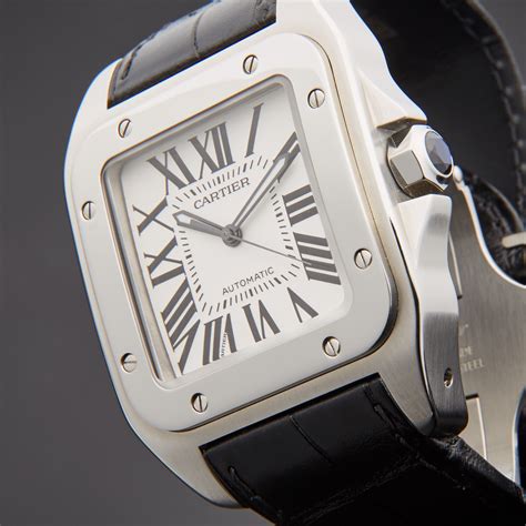 cartier santos watch used|pre owned cartier santos 100.